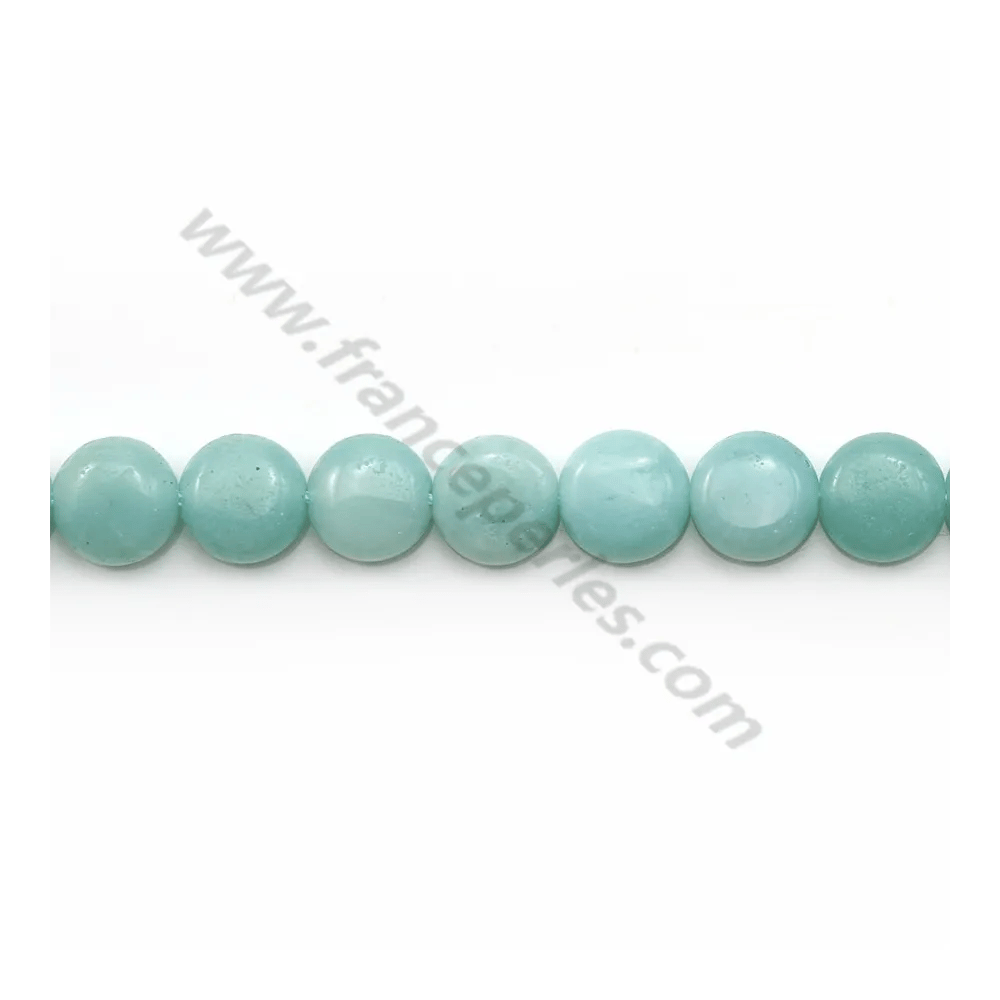 Amazonite ronde plate 8mm x 8pcs