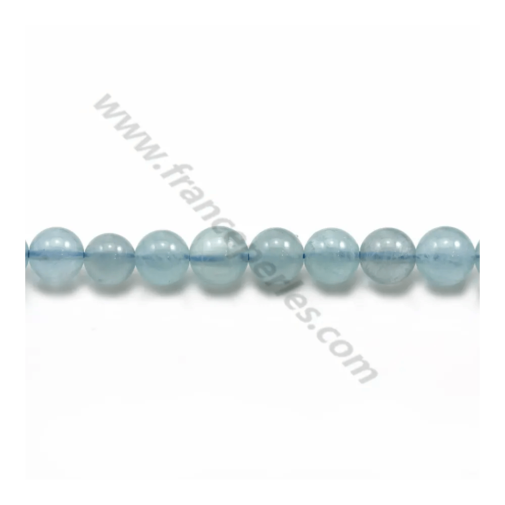 Aigue-Marine Rond 7mm x 40cm