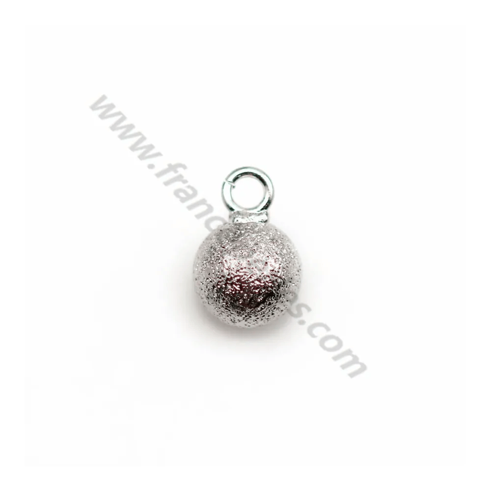 Breloque ronde brillant 8mm, plaqué par flash or x 5pcs