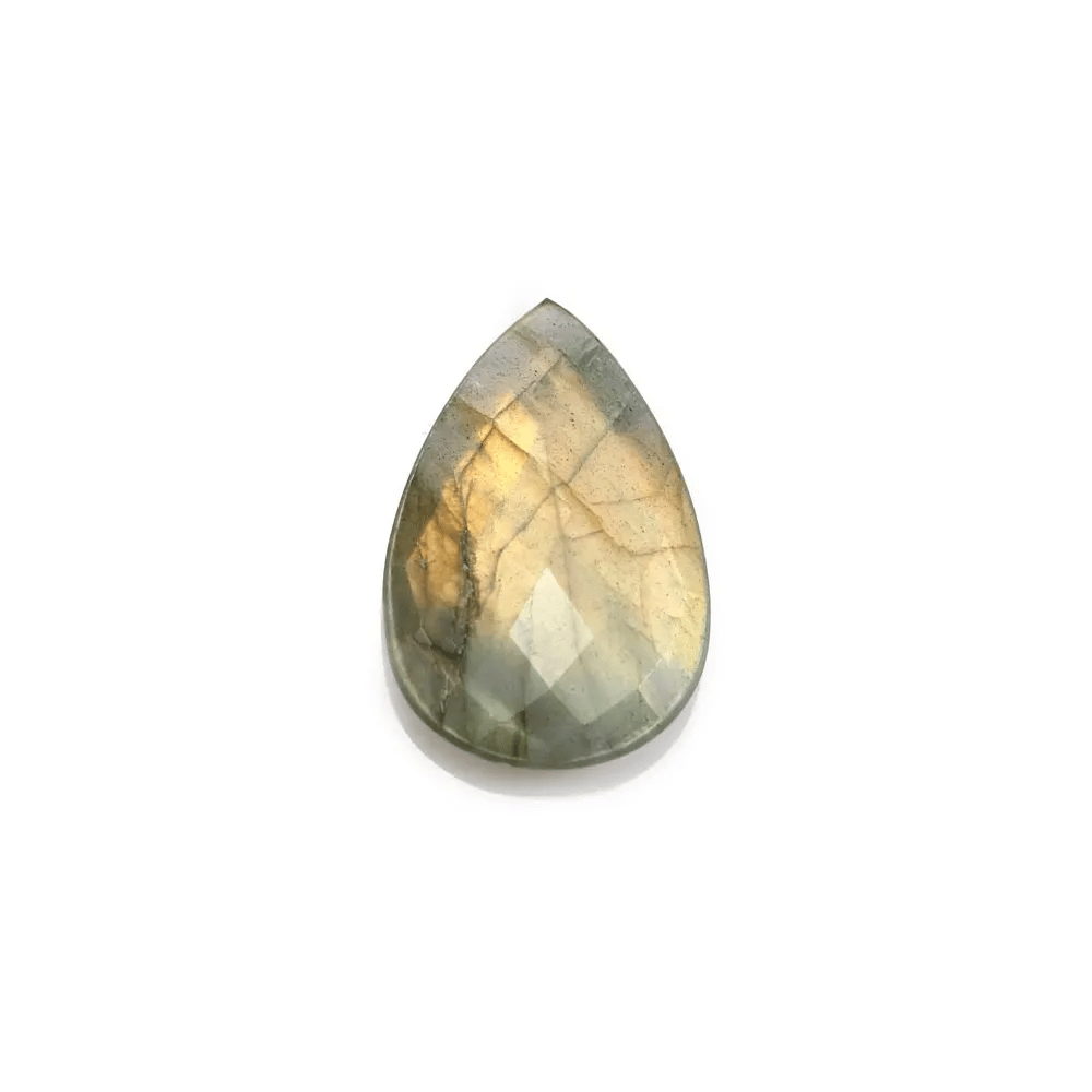 Labradorite goutte plate 18x25mm x 1pc