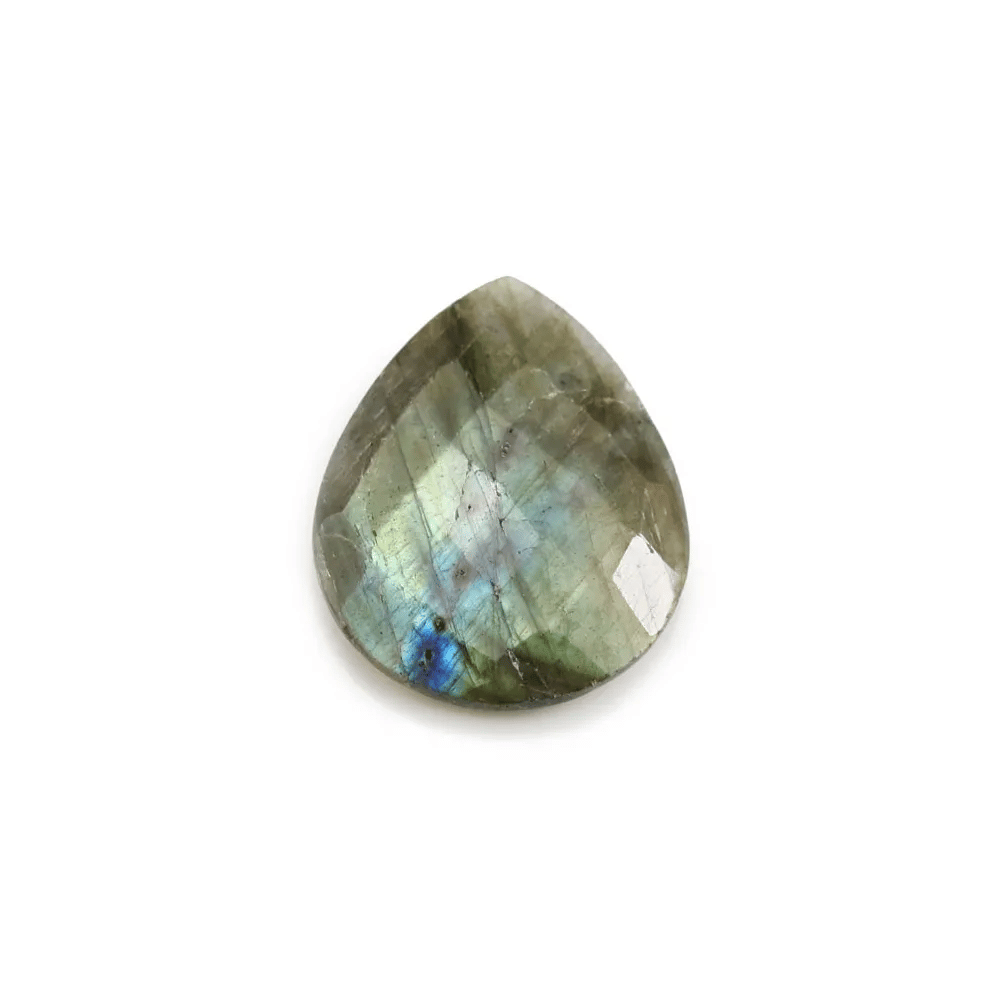 Labradorite goutte plate 18x25mm x 1pc