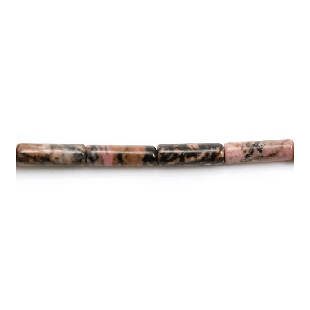 Rhodonite tube 4x13mm x 40cm