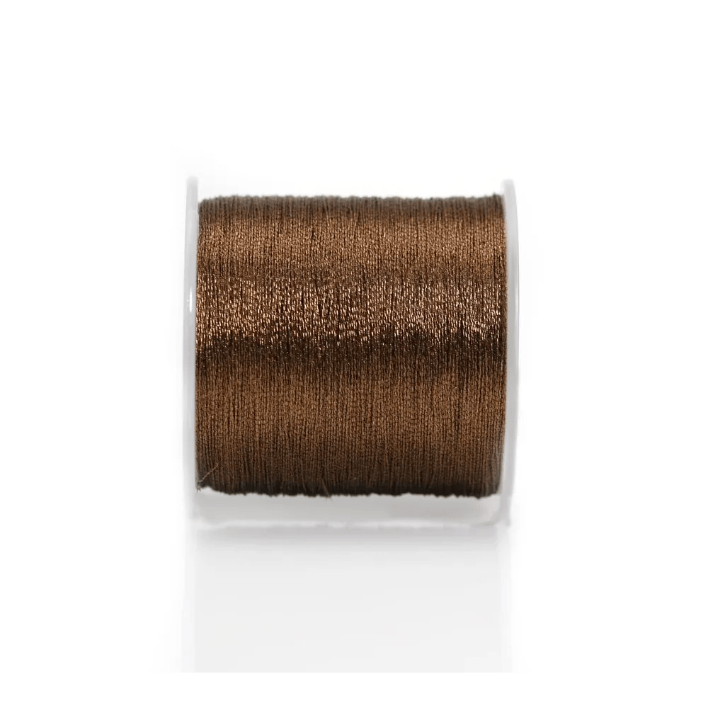 Fil polyester de couleur marron, pailleté, 0.3mm x 150m
