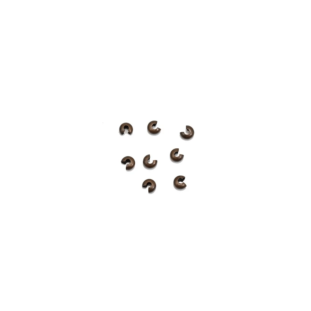 Cache noeud en métal 4mm en couleur cuivre x 50pcs