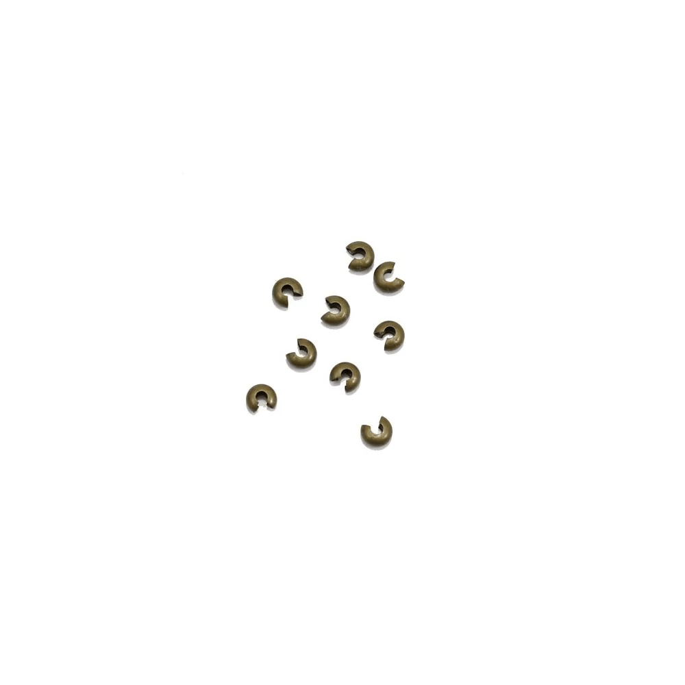 Cache noeud en métal 4mm en couleur bronze x 50pcs