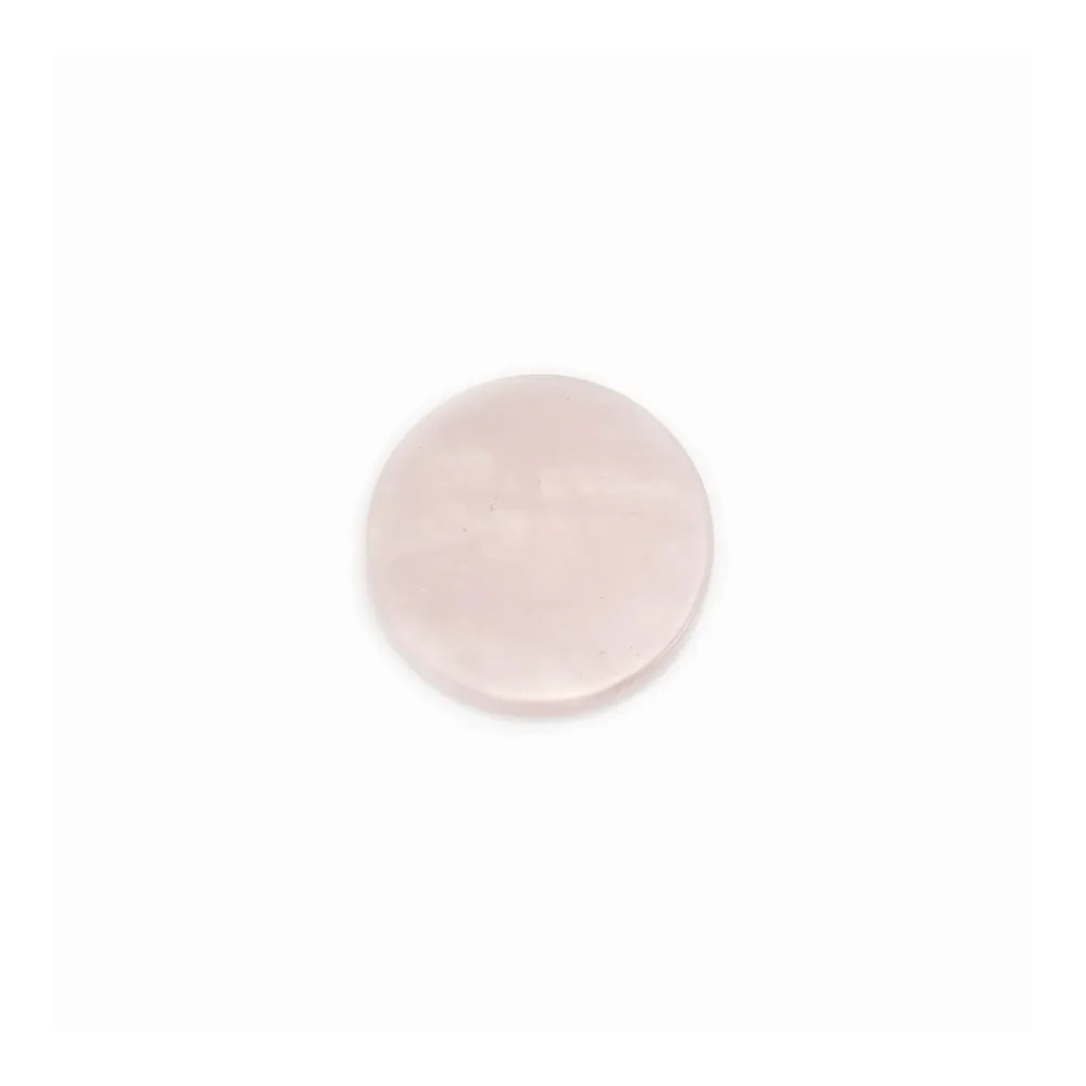 Cabochon quartz rose, rond plat 25mm x 1pc