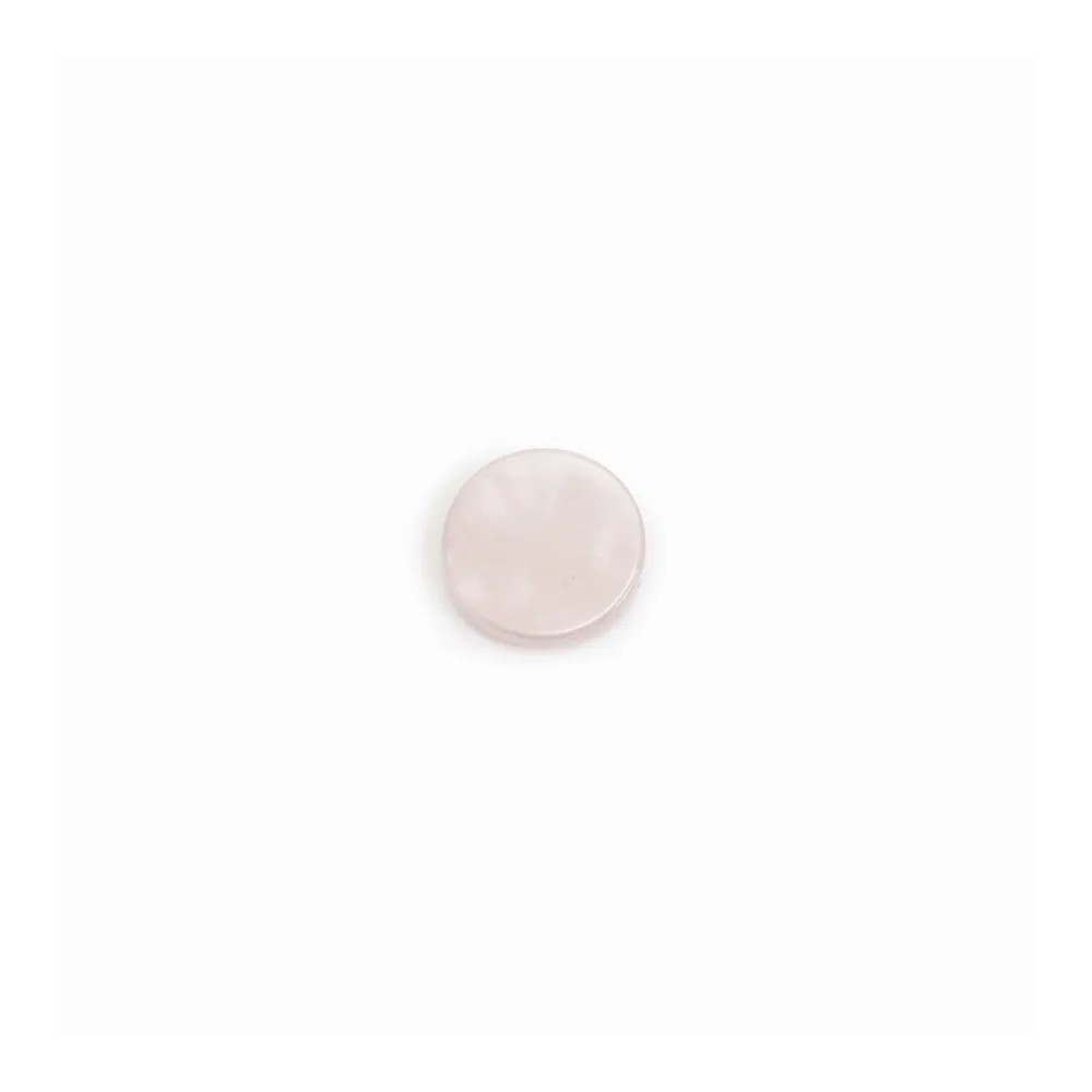 Cabochon quartz rose, rond plat 12mm x 1pc