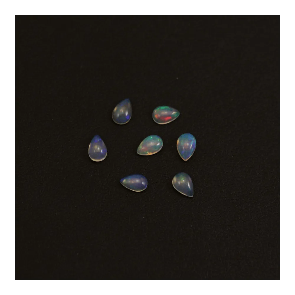 Cabochon opale ethiopian goutte 4x6mm x 1pc