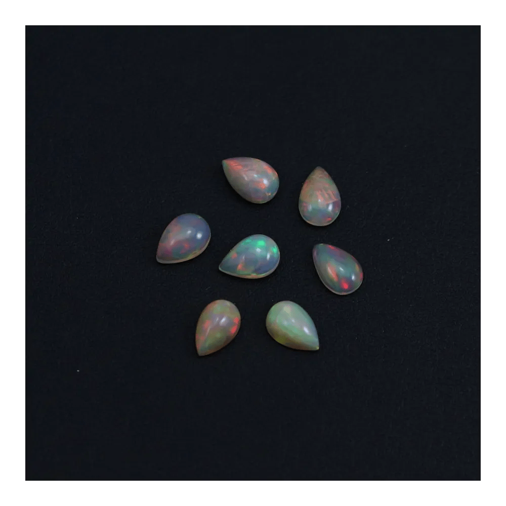 Cabochon opale ethiopian goutte 6x9mm x 1pc