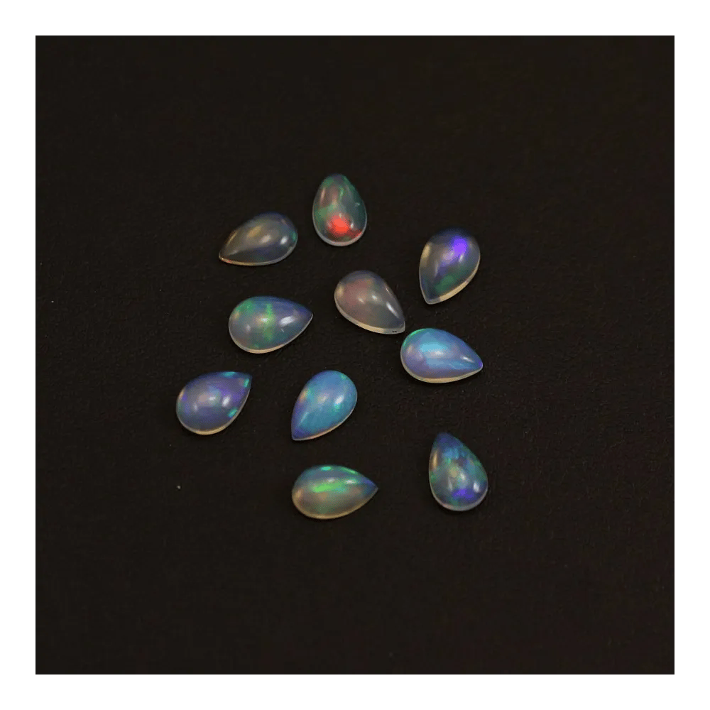 Cabochon opale ethiopian goutte 6x9mm x 1pc