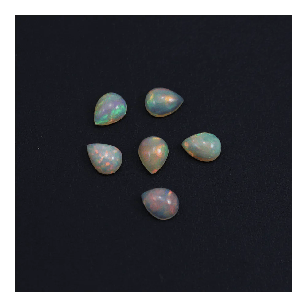 Cabochon opale ethiopian goutte 7x9mm x 1pc