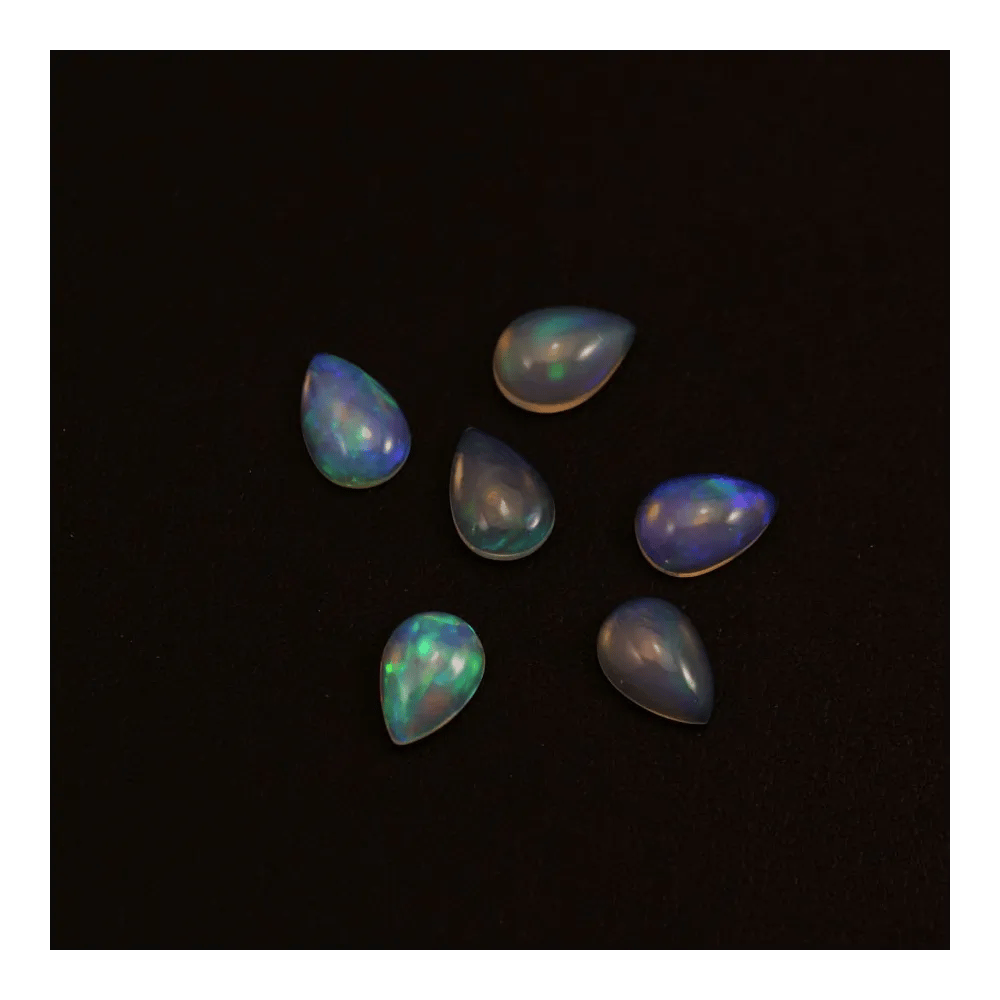 Cabochon opale ethiopian goutte 7x10mm x 1pc