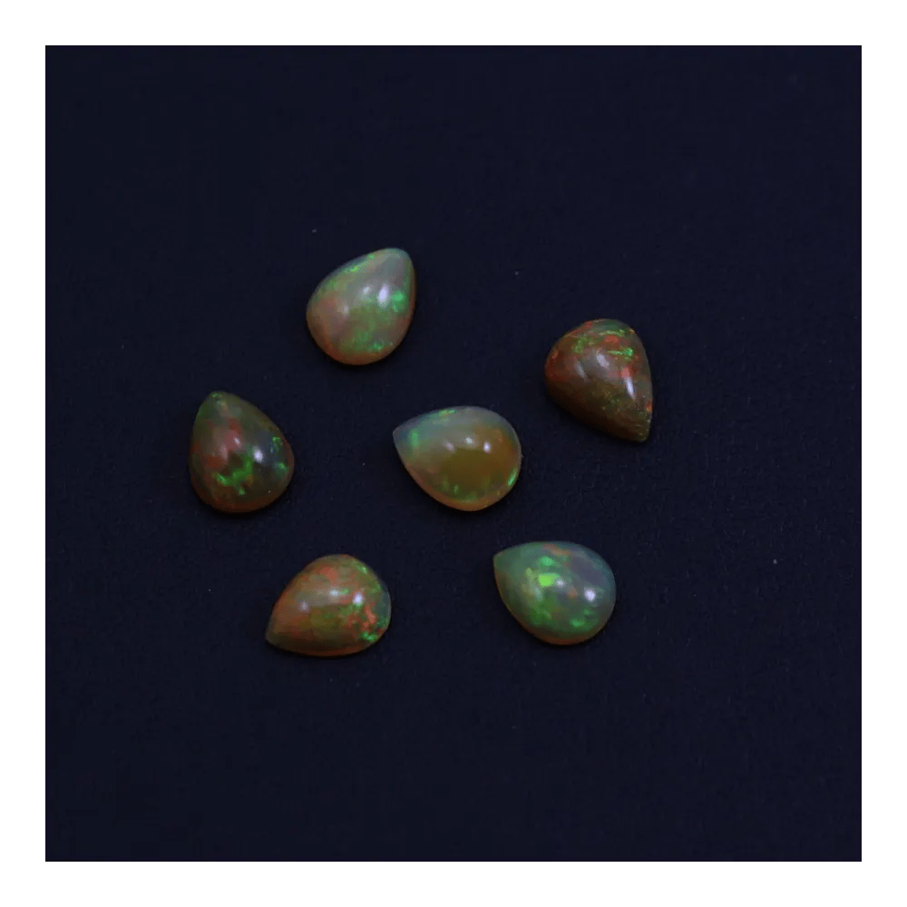 Cabochon opale ethiopian goutte 8x10mm x 1pc