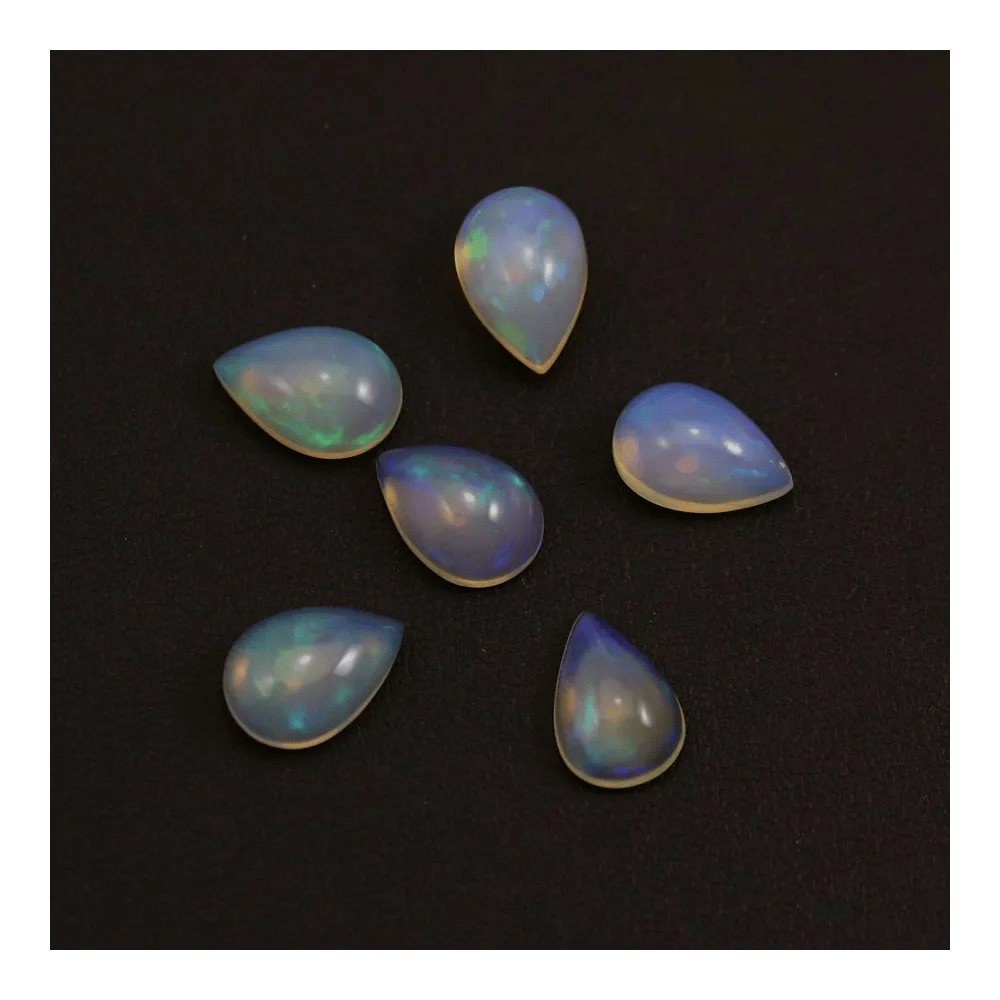 Cabochon opale ethiopian goutte 9x13mm x 1pc