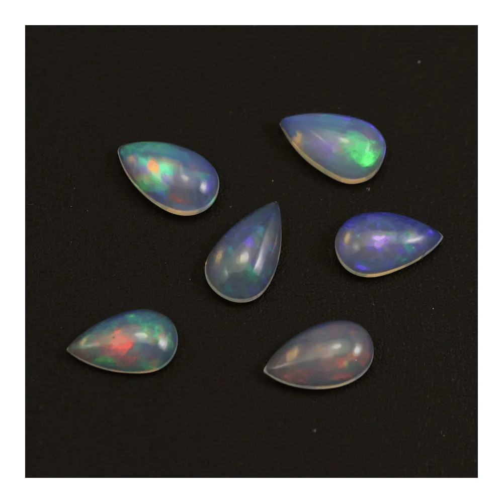 Cabochon opale ethiopian goutte 9x15mm x 1pc