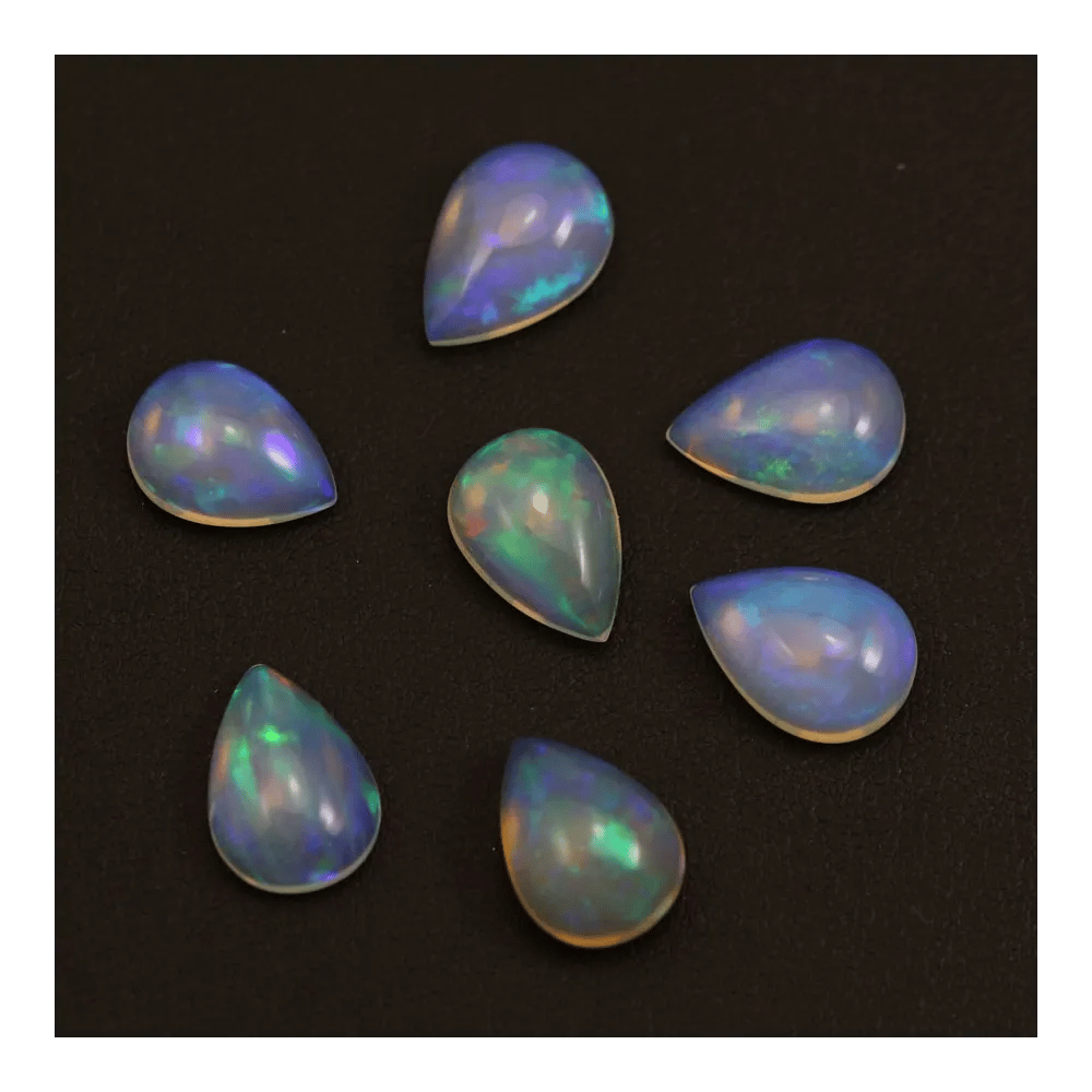 Cabochon opale ethiopian goutte 10x14mm x 1pc