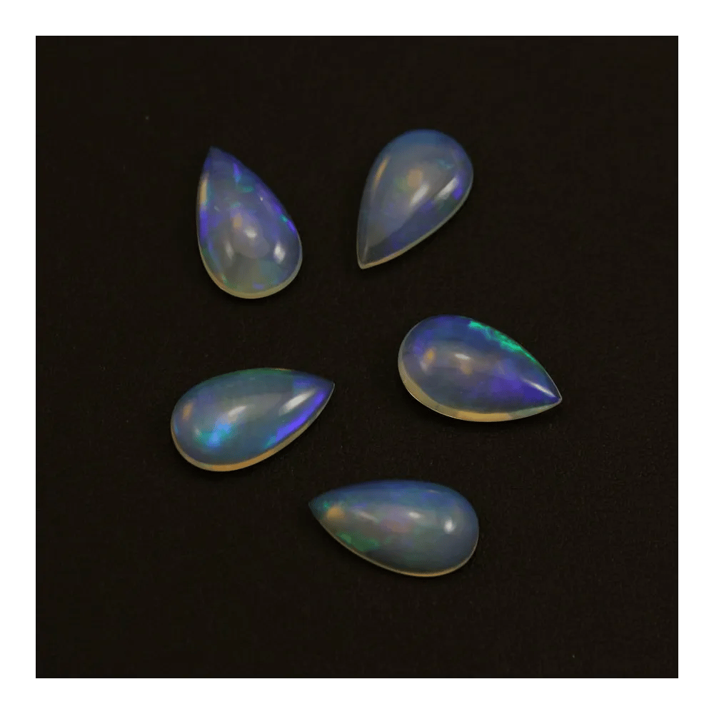 Cabochon opale ethiopian goutte 10x17mm x 1pc