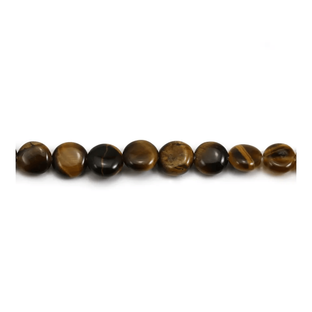 Oeil de tigre rond plat 8mm x 20pcs