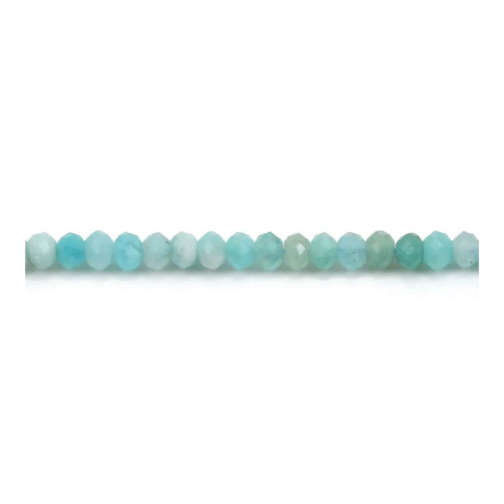 Amazonite rondelle facette 2x3mm x 40cm