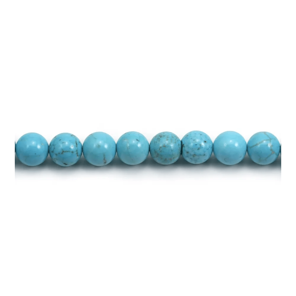 Turquoise  reconstitué  Ronde 8mm x 5 pcs