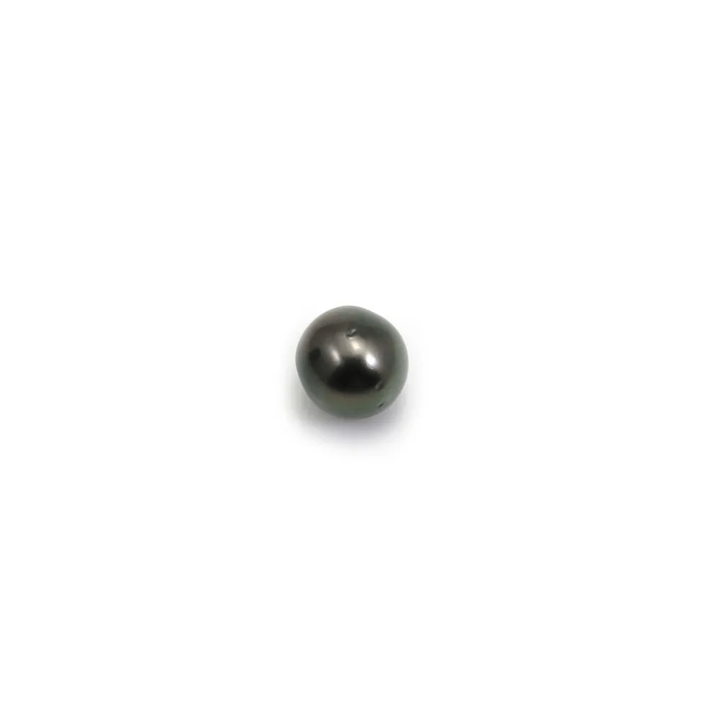 Perle de culture de Tahiti de forme ronde semi percée 7-8mm x 1pc
