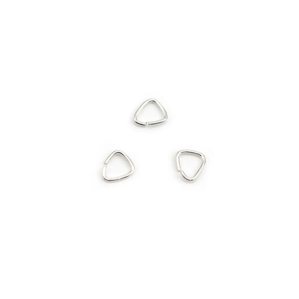Anneaux triangulaires ouverts en argent 5x0,6mm x 20pcs