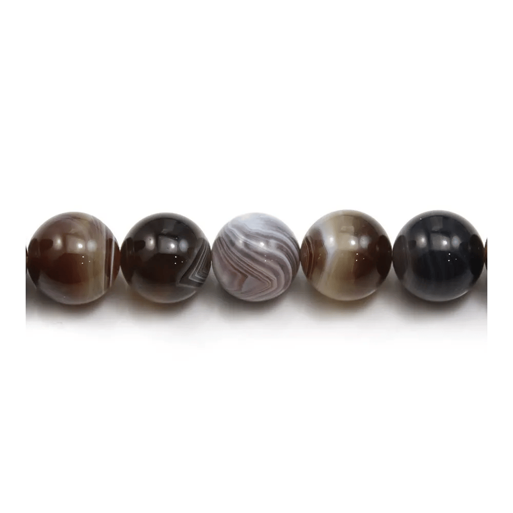 Agate du botswana ronde 14mm x 40cm