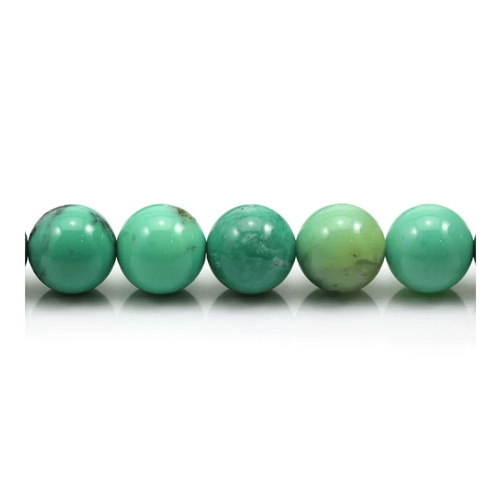 Agate d'herbe verte ronde 12mm x 40cm