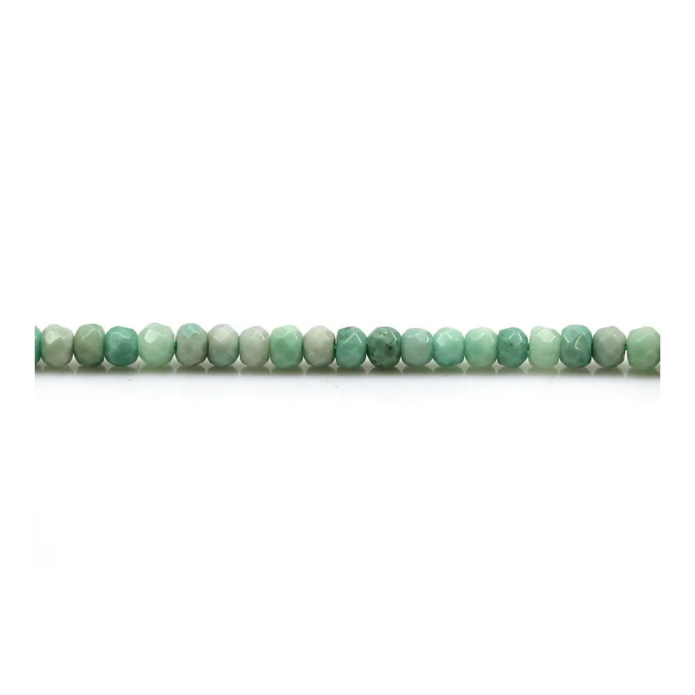 Agate d'herbe verte rondelle facette 2.5x4mm x 40cm
