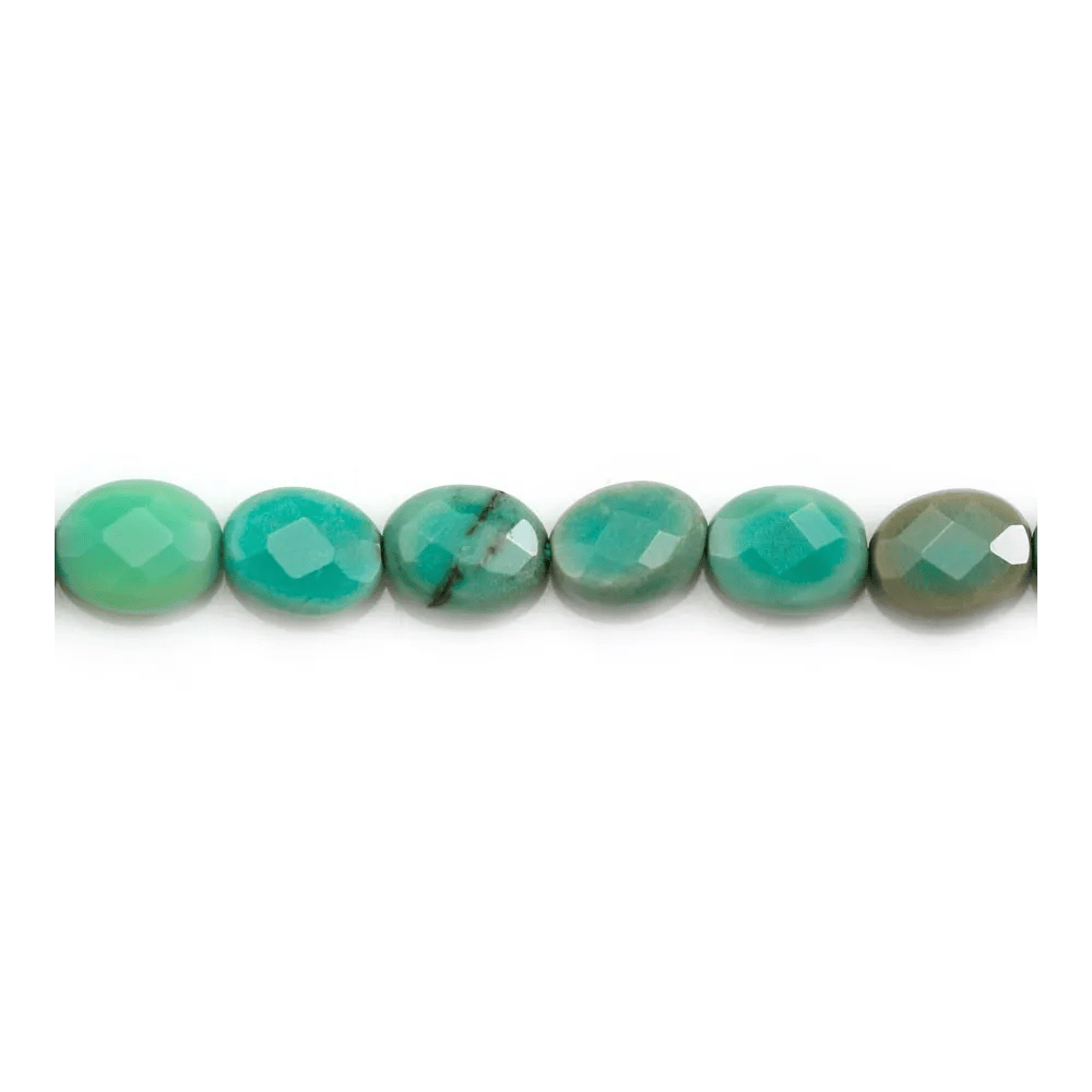 Smoky quartz faceted oval beads on thread 6x8mm x 40cm