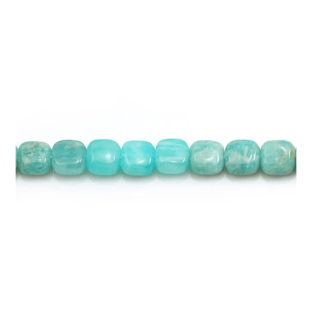 Amazonite bleu, de forme carré 6mm x 6 pcs