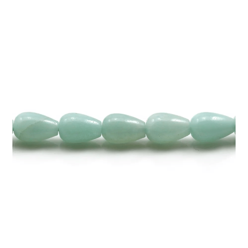 Amazonite  Round Teardrop 8x12mm x 4pcs