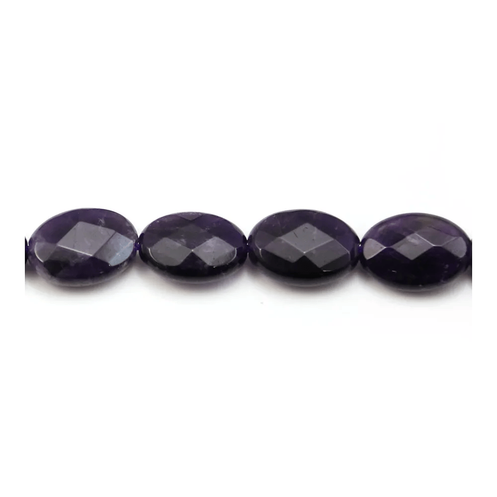 Améthyste Ovale Facette 8 *12mm  x 4 pcs