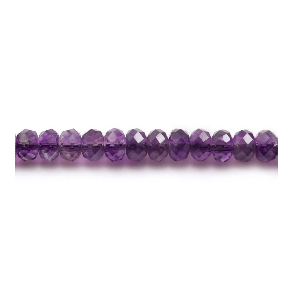 Amethyst Faceted Rondelle
