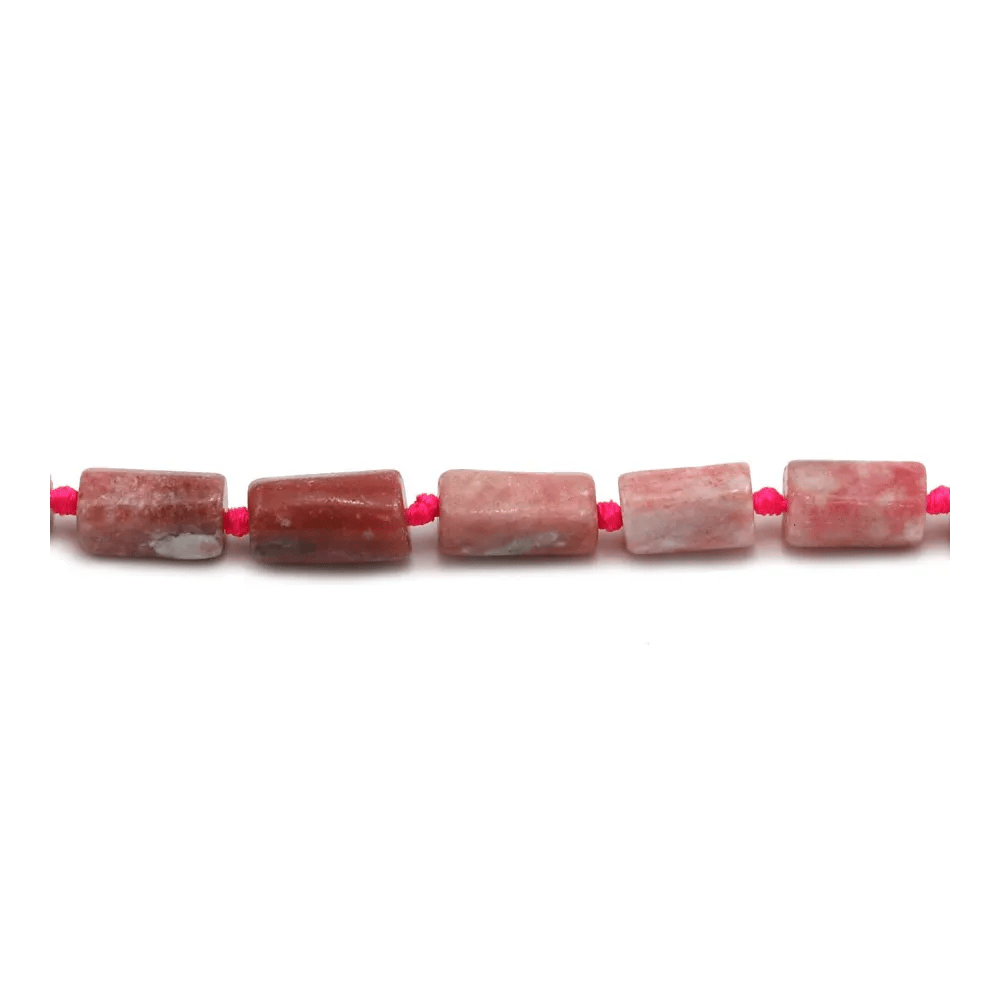 Rhodonite en forme de baroque 7x11mm x 44cm