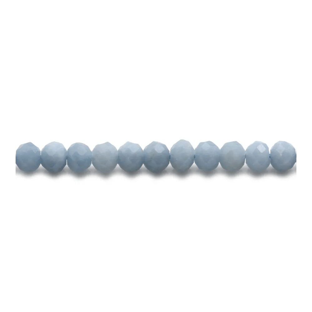 Angélite de couleur bleu pâle, rondelle facette 4* 6mm x 40cm