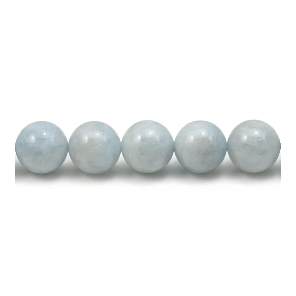 Aigue marine de forme ronde, mesurant 10mm x 2pcs