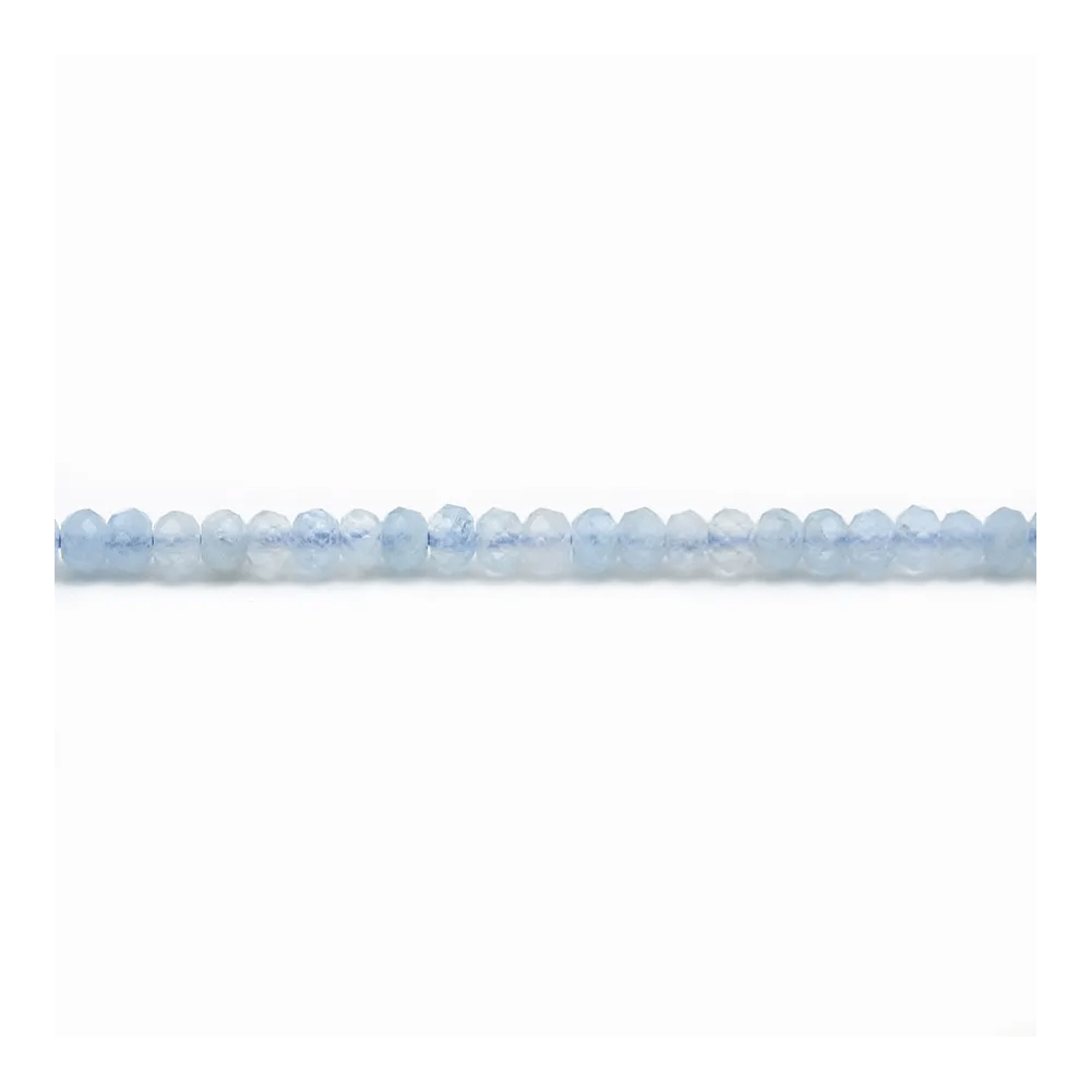 Aigue marine rondelle facette 2.3x3.3mm x 10pcs