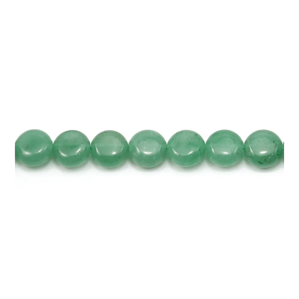 Aventurine ronde plate 8mm x 8pcs