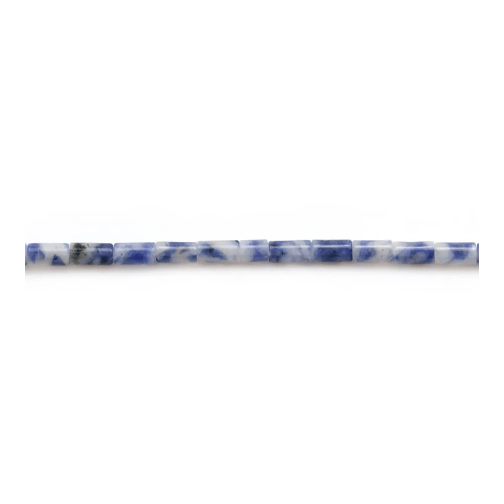 Aventurine bleu en tube 2x4mm x 40cm
