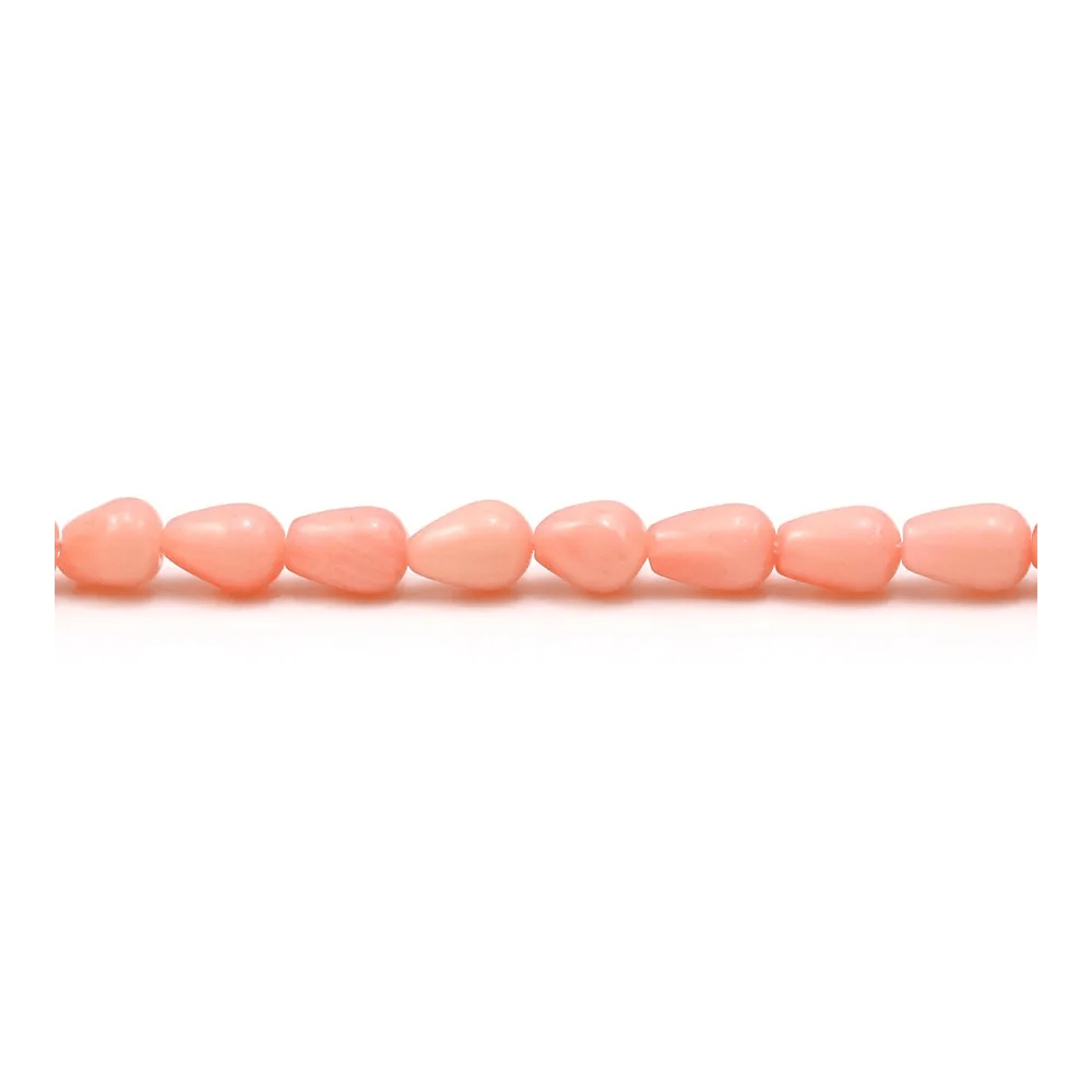 Bambou de mer teinté orange, en forme de goutte, de taille 2x6mm x 40cm