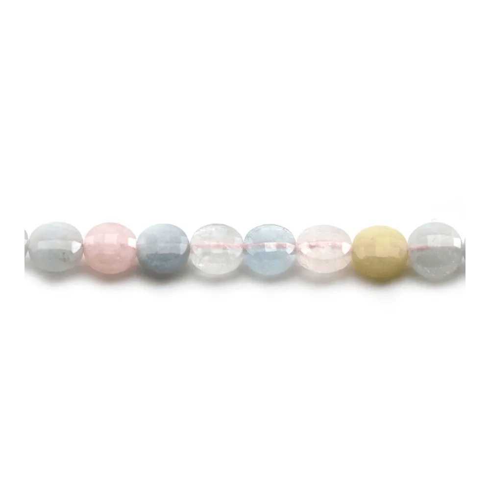 Iolite in round flat faceted shaped 4mm x 39cm