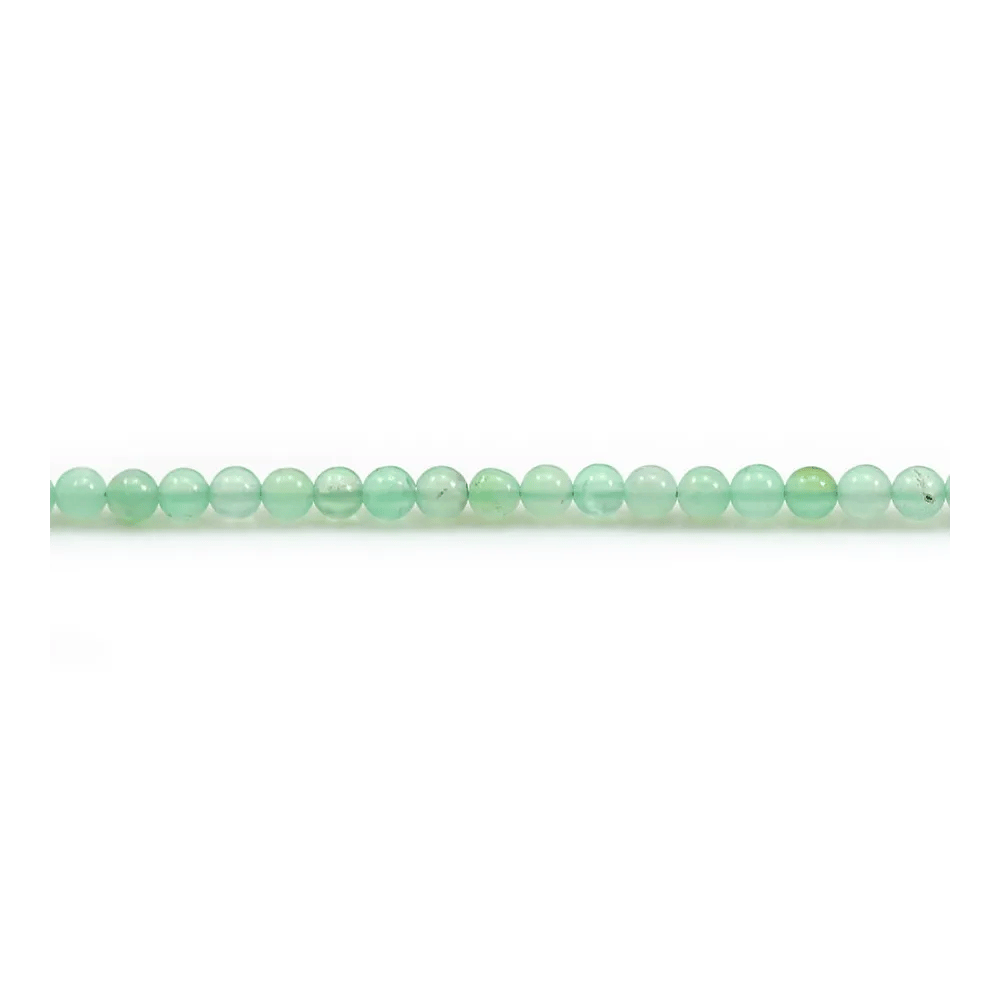 Chrysoprase in green color, in round shape, 3mm x 10pcs