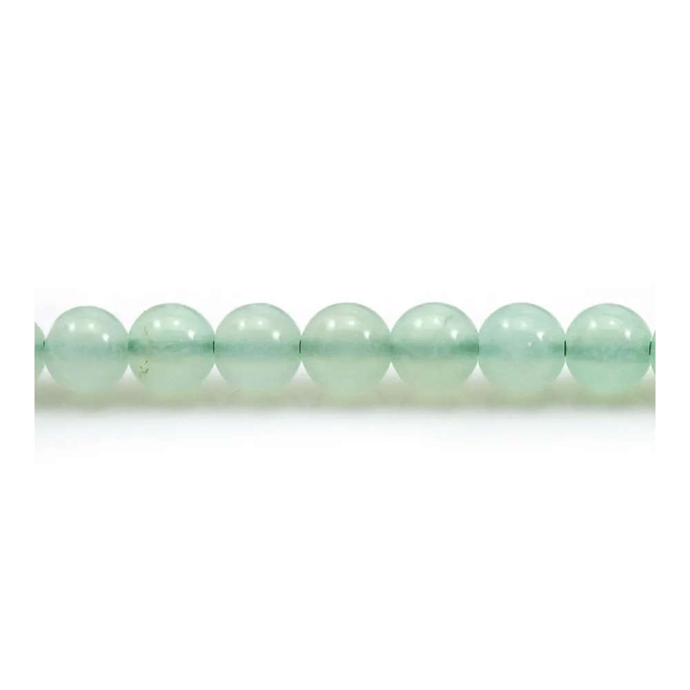 Chrysoprase de couleur verte, de forme ronde, 4.5 - 5mm x 4pcs