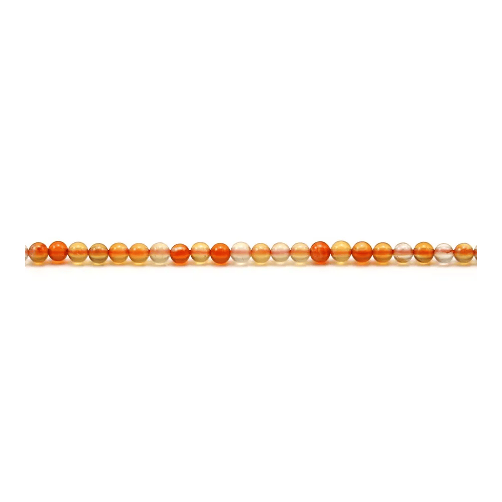 Round beads of 2mm in cornaline x 40cm 