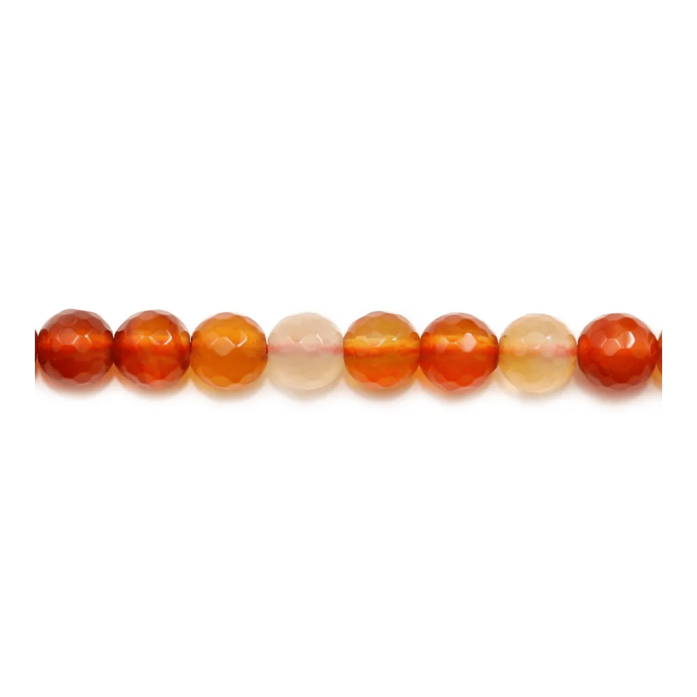 Cornaline Ronde Facette 4mm x 20 pcs