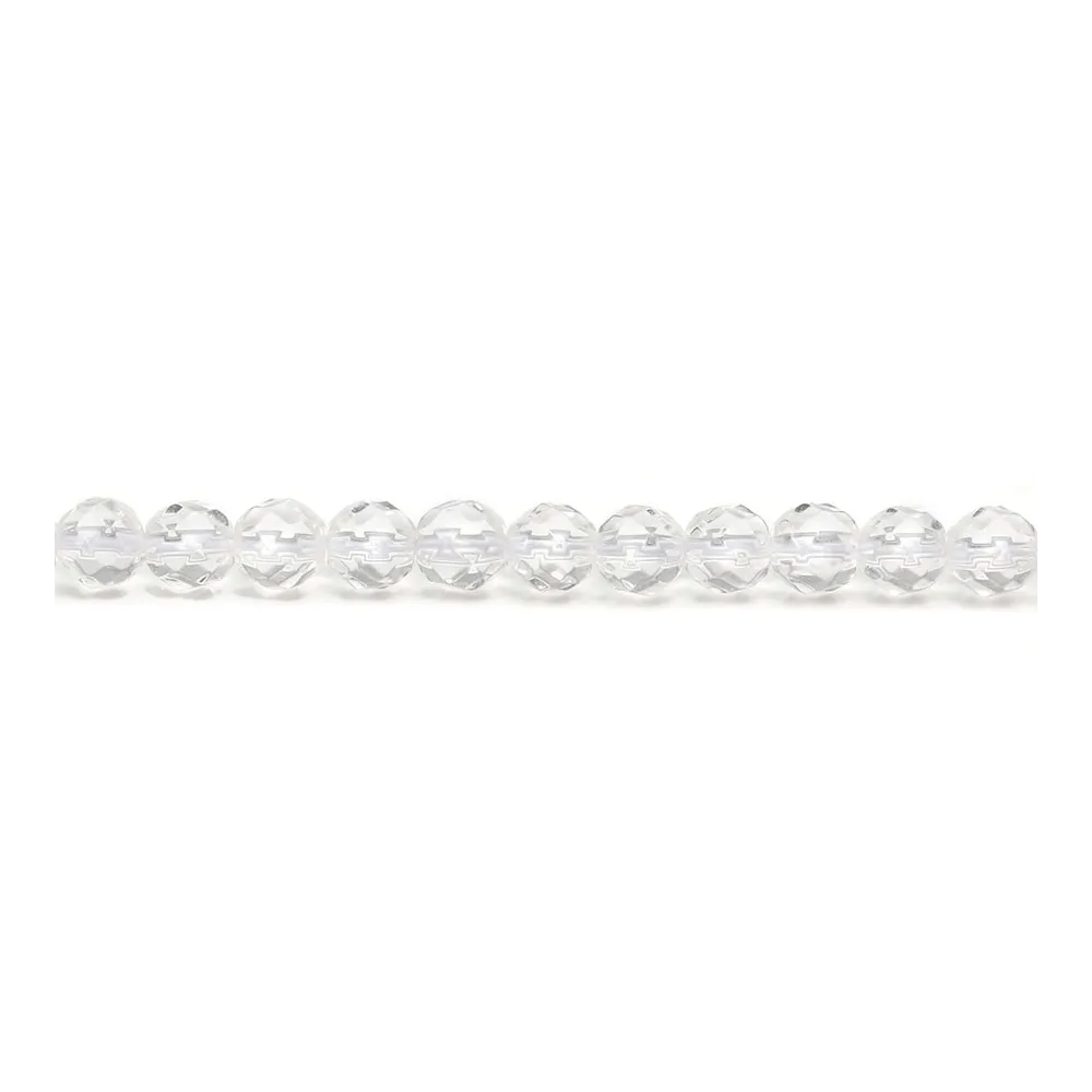 Cristal de roche rond facetté 4mm x 20pcs