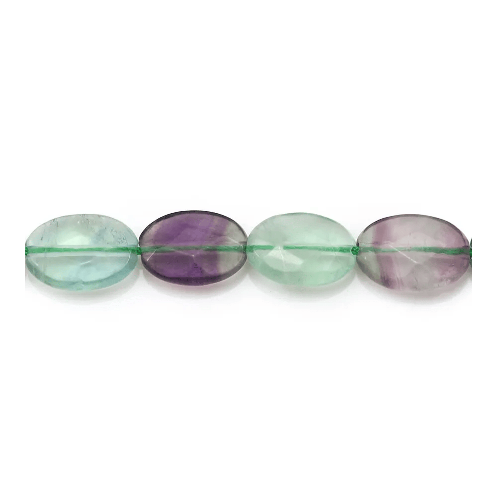 Fluorite faceted oval 10x14mm x 2pcs