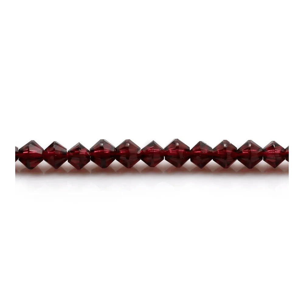 Grenat,en forme de toupie facette 4mm x 39cm