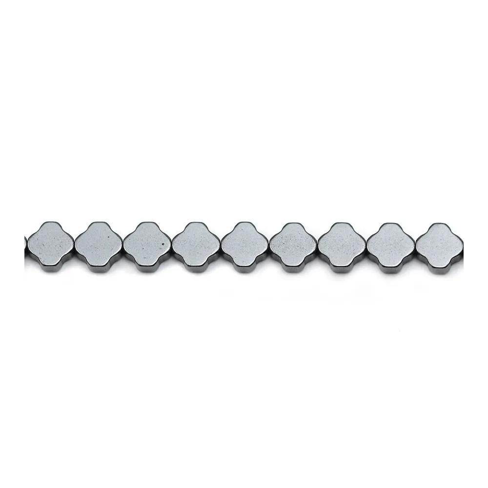 Hématite trèfle 6mm x 40cm